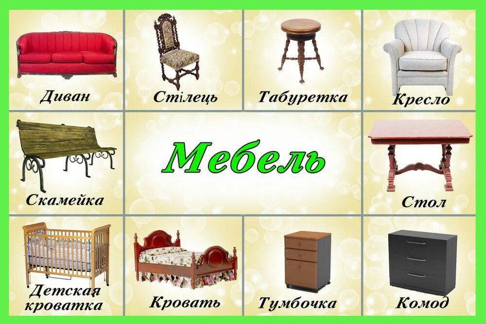 Названия мебели интерьере Предметы мебели фото - DelaDom.ru