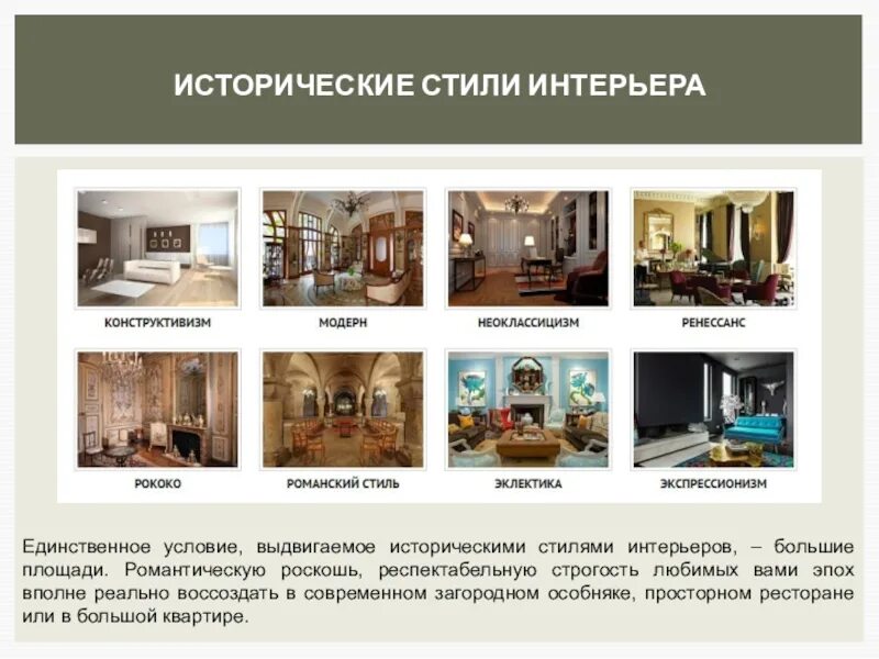 Названия стилей интерьера с фото и описанием Стили интерьера список стилей - Дом Мебели.ру