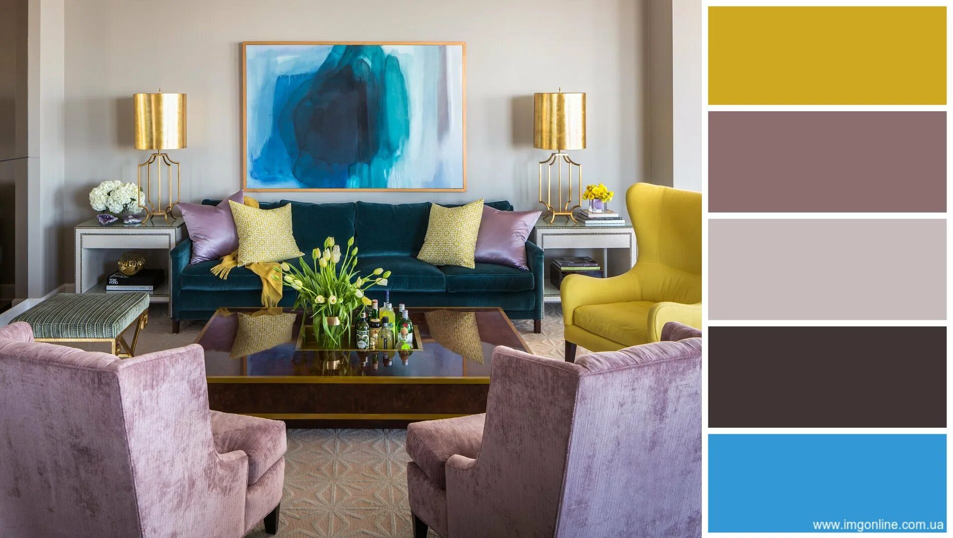 Названия цветов и оттенков в интерьере Color palette interior design - 71 photo