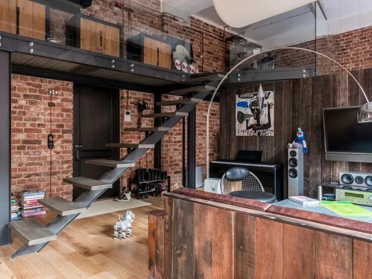 Названия в стиле лофт Pin de Дмитрий en Столики в стиле индастриал Diseño interior del loft, Diseño de