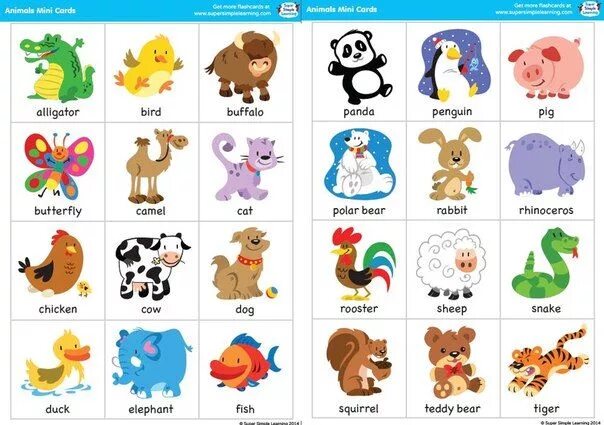 Названия животных на английском картинки Elementary English / Английский для детей Kids english, Learning centers, Elemen