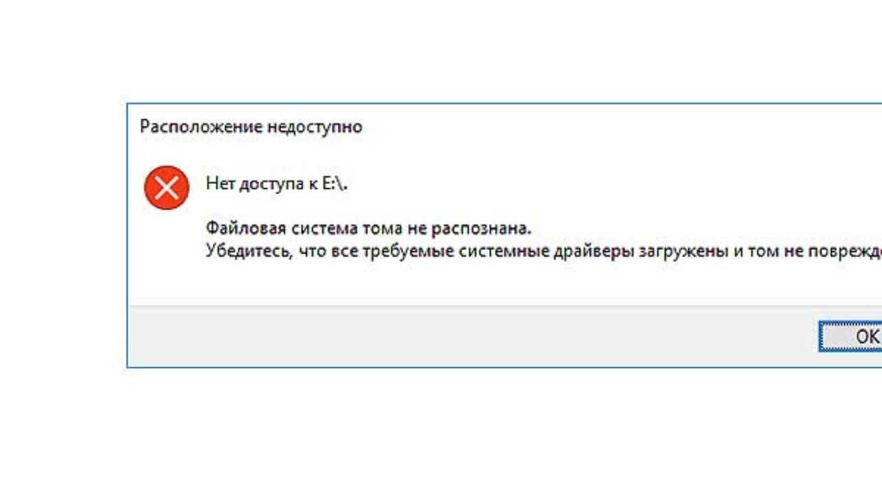 Не открывает фото ошибка файловой системы Bootrec fixboot файловая система тома не распознана windows 10