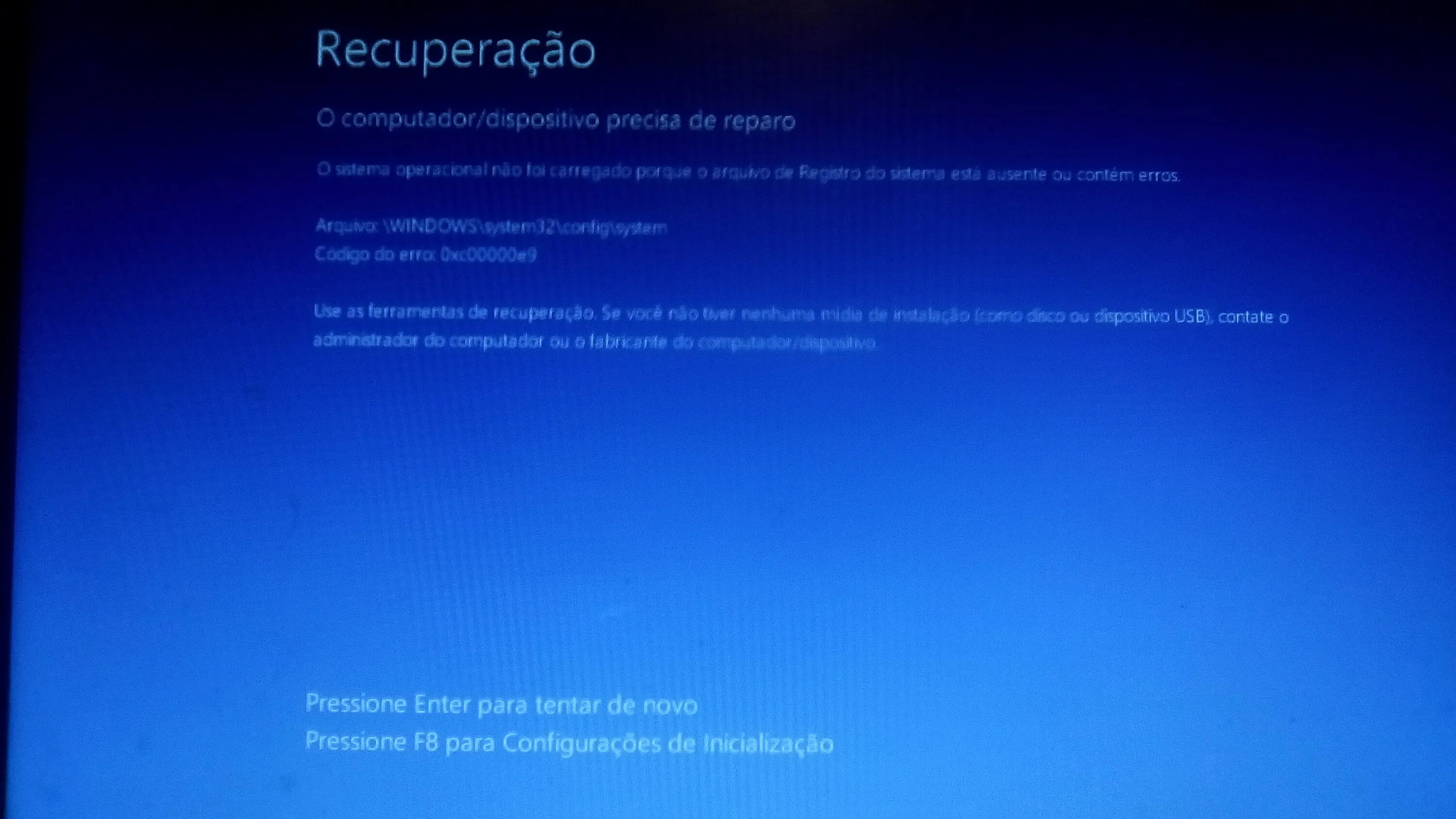 Не загружаются фото на ноутбуке ERRO 0xc00000e9 - O computador/dispositivo precisa de reparo - Microsoft Communi