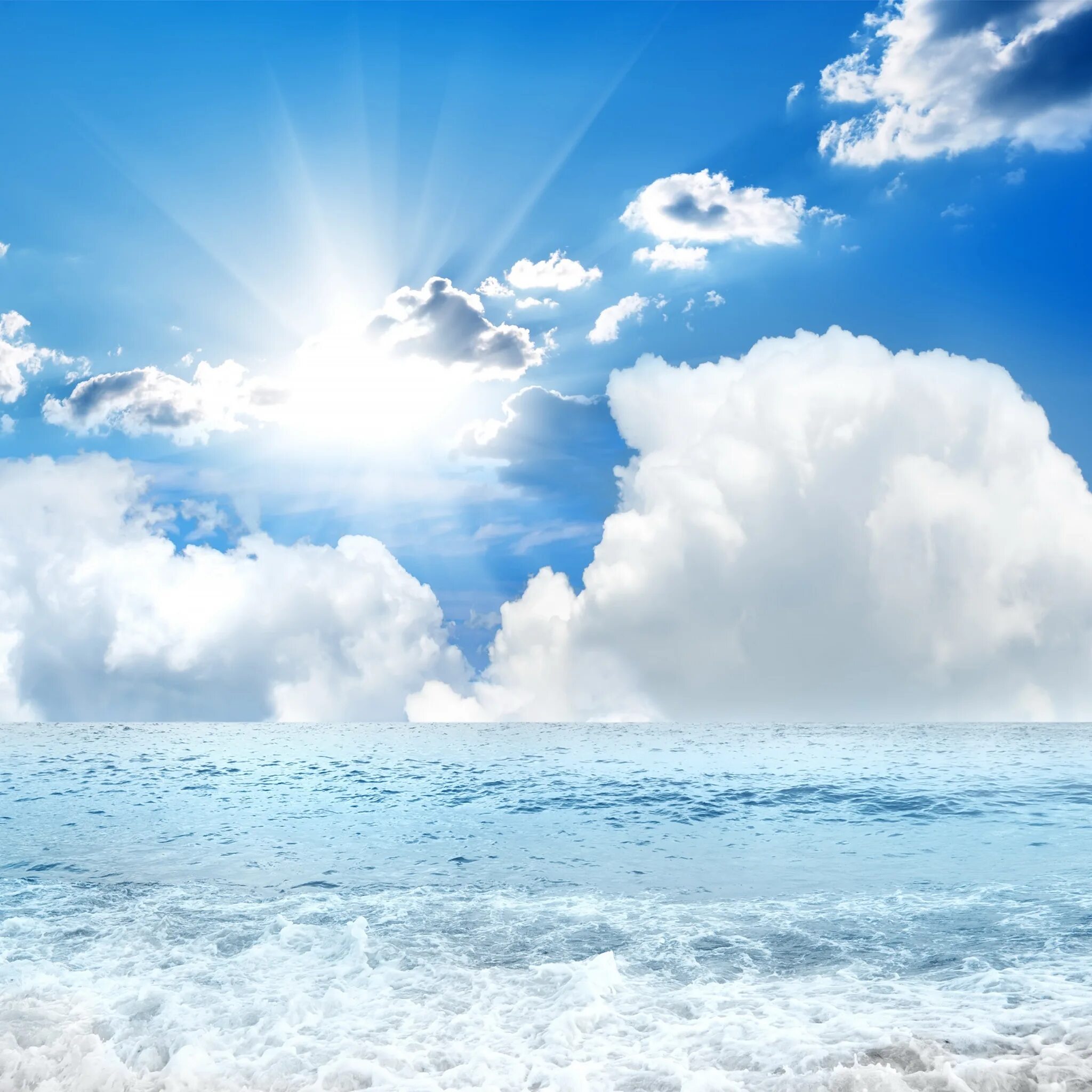 Небо и море фото Скачать обои море, волны, пляж, небо, берег, beach, sky, sea, раздел пейзажи в р