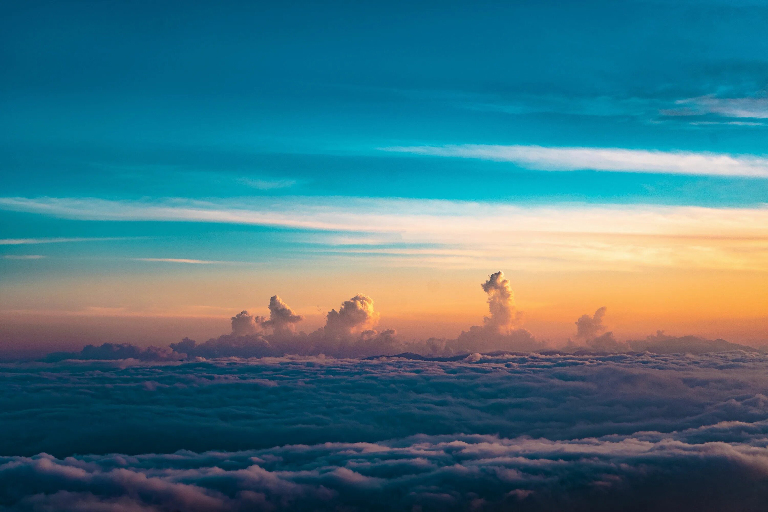 Небо над облаками фото 6000x4000 Wallpaper clouds, sky, horizon, height, thick Sky landscape, Nature im