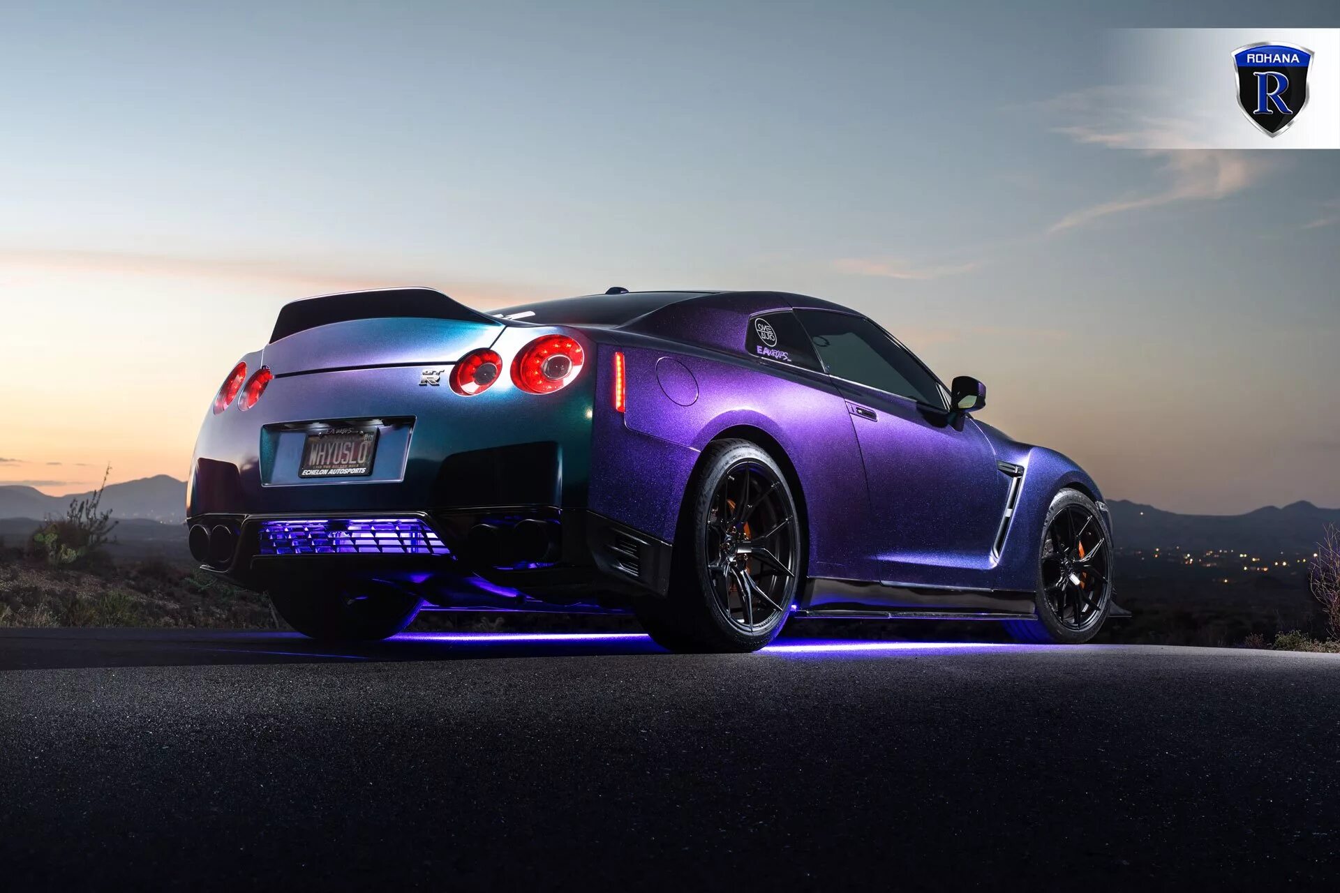 Ниссан гтр 35 фото Deadly Venomous Snake - Purple GT-R by Rohana Wheels - CARiD.com Gallery
