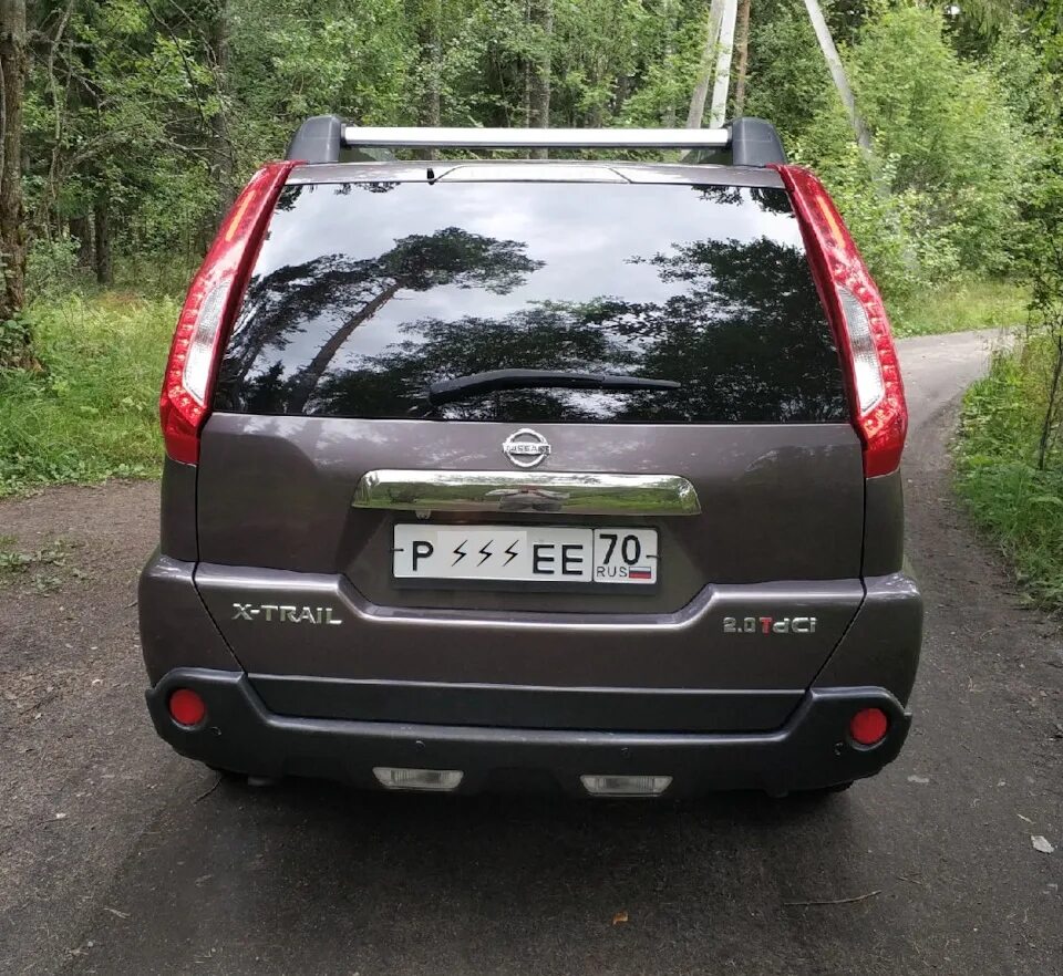 Ниссан х трейл фото сзади Второй фонарь ЗХ + ЗПТФ на X-Trail T31 - Nissan X-Trail II (t31), 2 л, 2010 года
