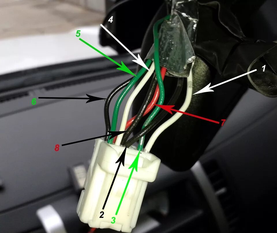 Ниссан х трейл подключение камеры заднего хода Подключение передней камеры к штатному зеркалу - второй этап (подключение) - Nis