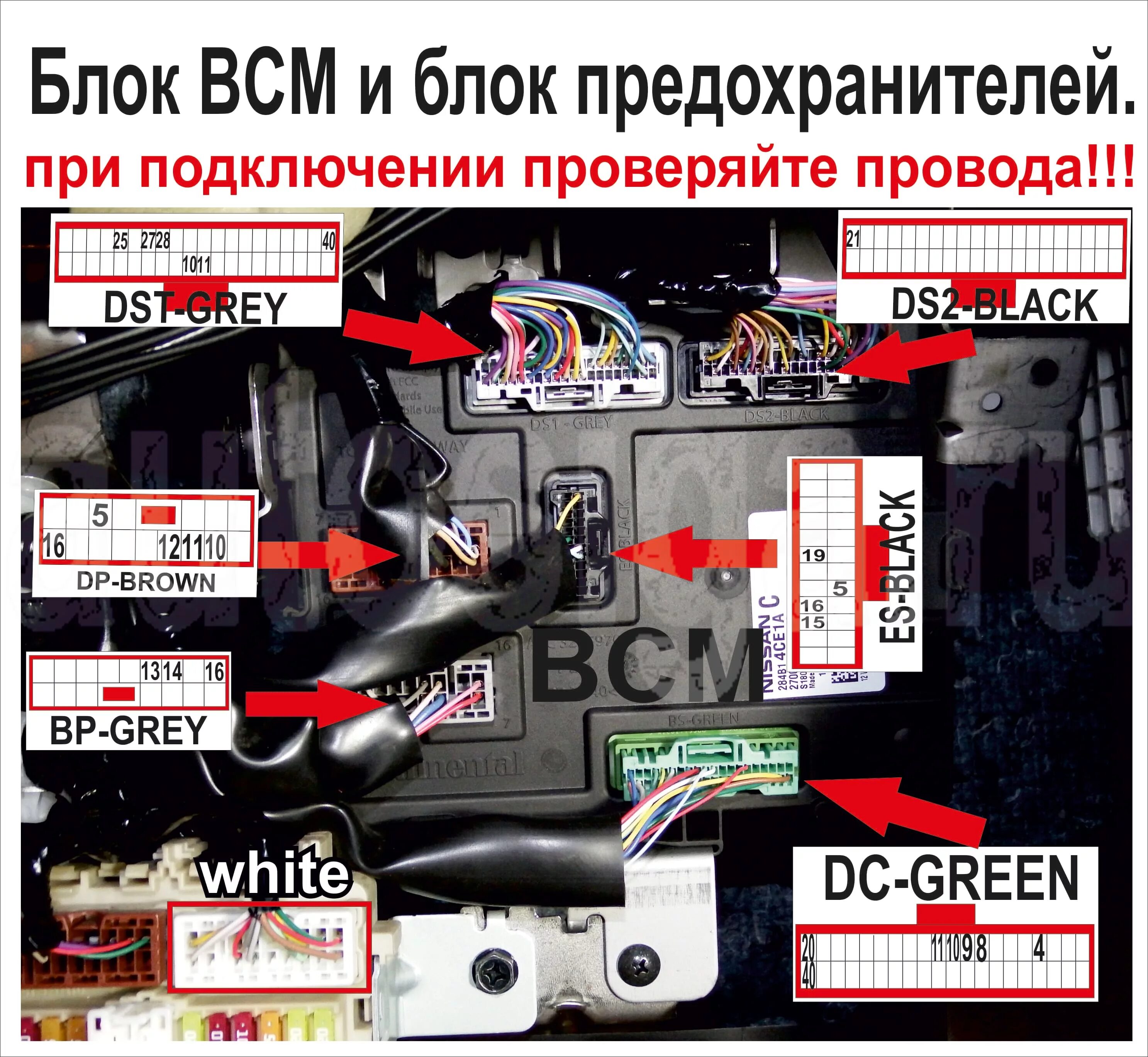Ниссан х трейл подключение сигнализации Точки подключения сигнализации на Nissan X-Trail 2014 при обходе иммобилайзера п