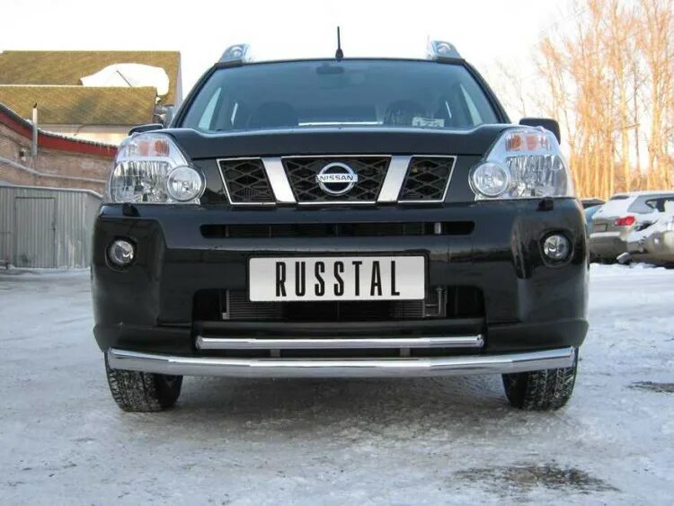 Ниссан х трейл т31 2.5 фото бампера Nissan X-Trail 2007-2010 Защита переднего бампера d63/42 NXZ-000098 купить