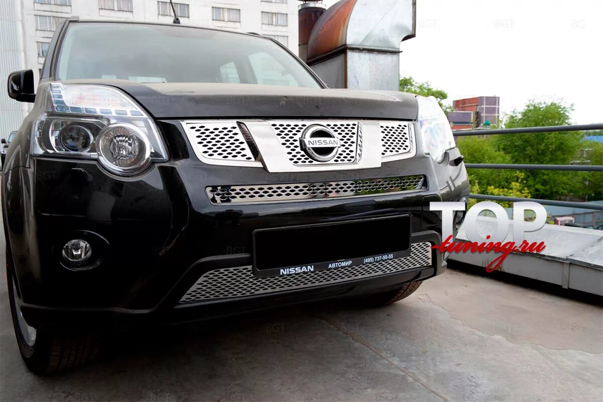 Ниссан х трейл тюнинг бамперов Решетки в бампер Premium на Nissan X-Trail T31