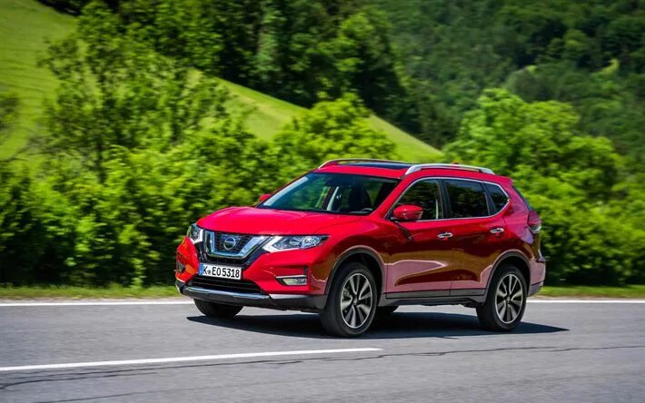 Ниссан икстрейл 2018 фото Download wallpapers 4k, Nissan X-Trail, 2018 cars, crossovers, red X-Trail, japa