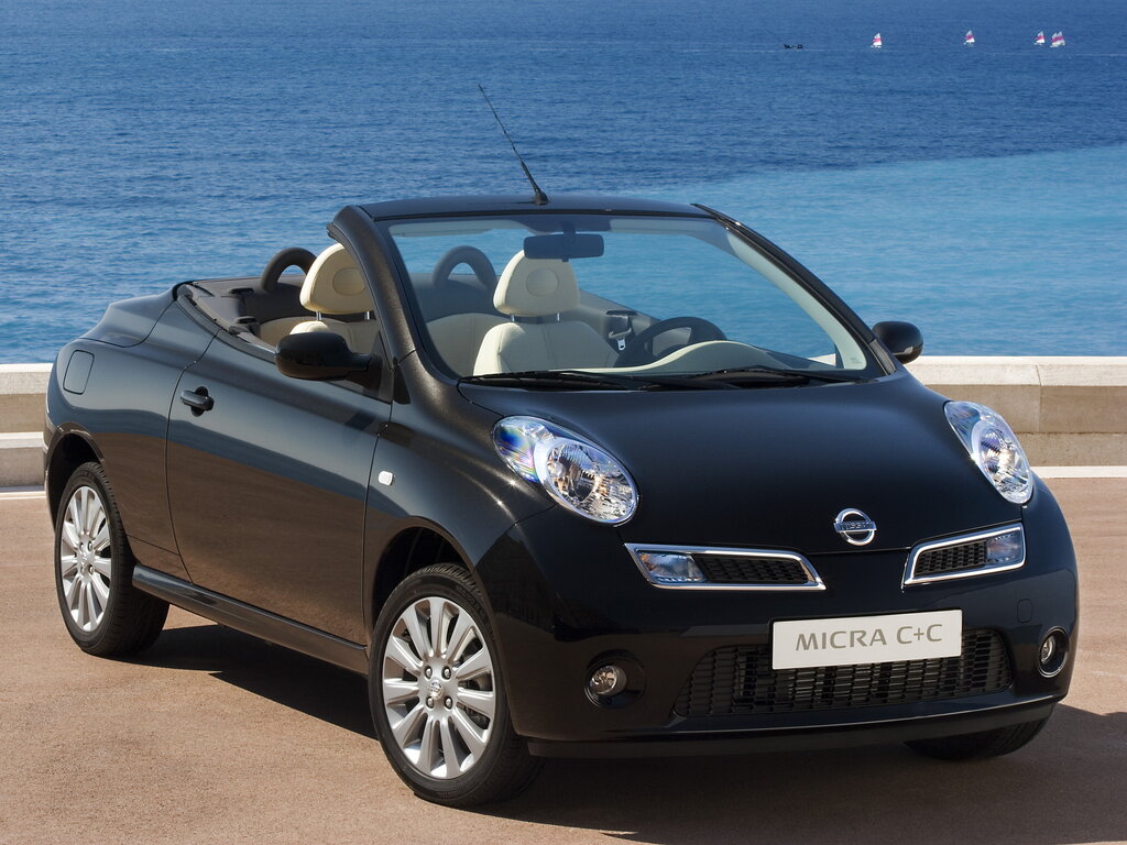 Ниссан кабриолет фото Nissan Micra 2-й рестайлинг 2007, 2008, 2009, открытый кузов, 3 поколение, K12C 
