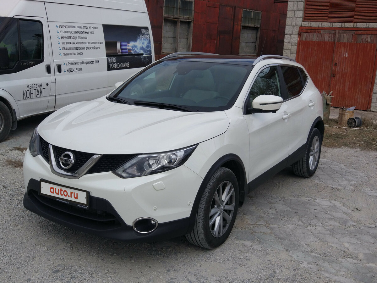 Ниссан кашкай белая фото Купить б/у Nissan Qashqai II 2.0 CVT (144 л.с.) 4WD бензин вариатор в Новороссий