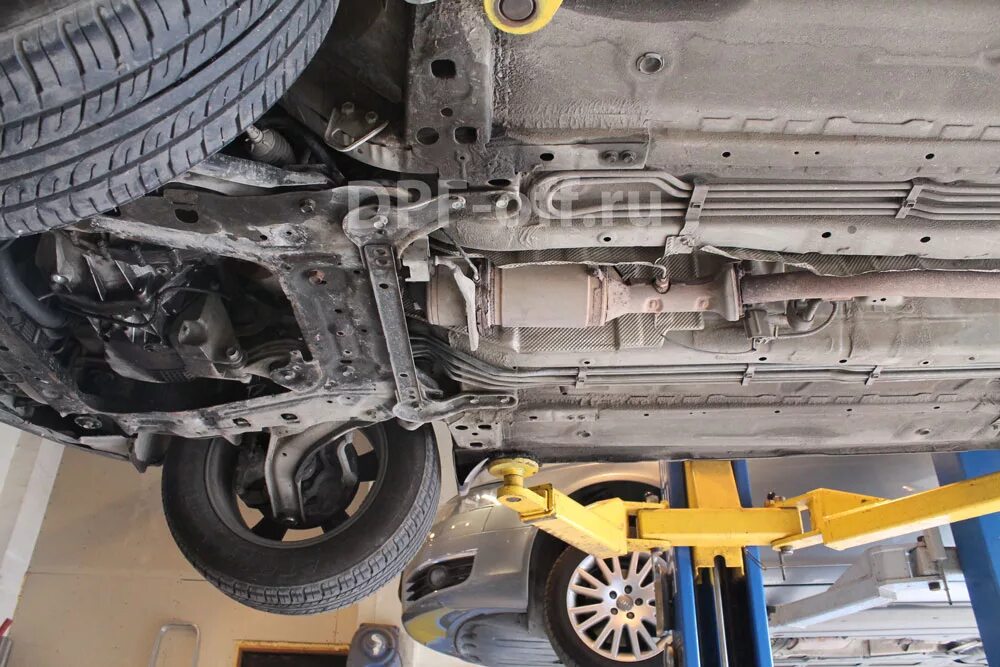 Ниссан кашкай фото снизу Удаление сажевого фильтра на Nissan Qashqai 1.5 DCi