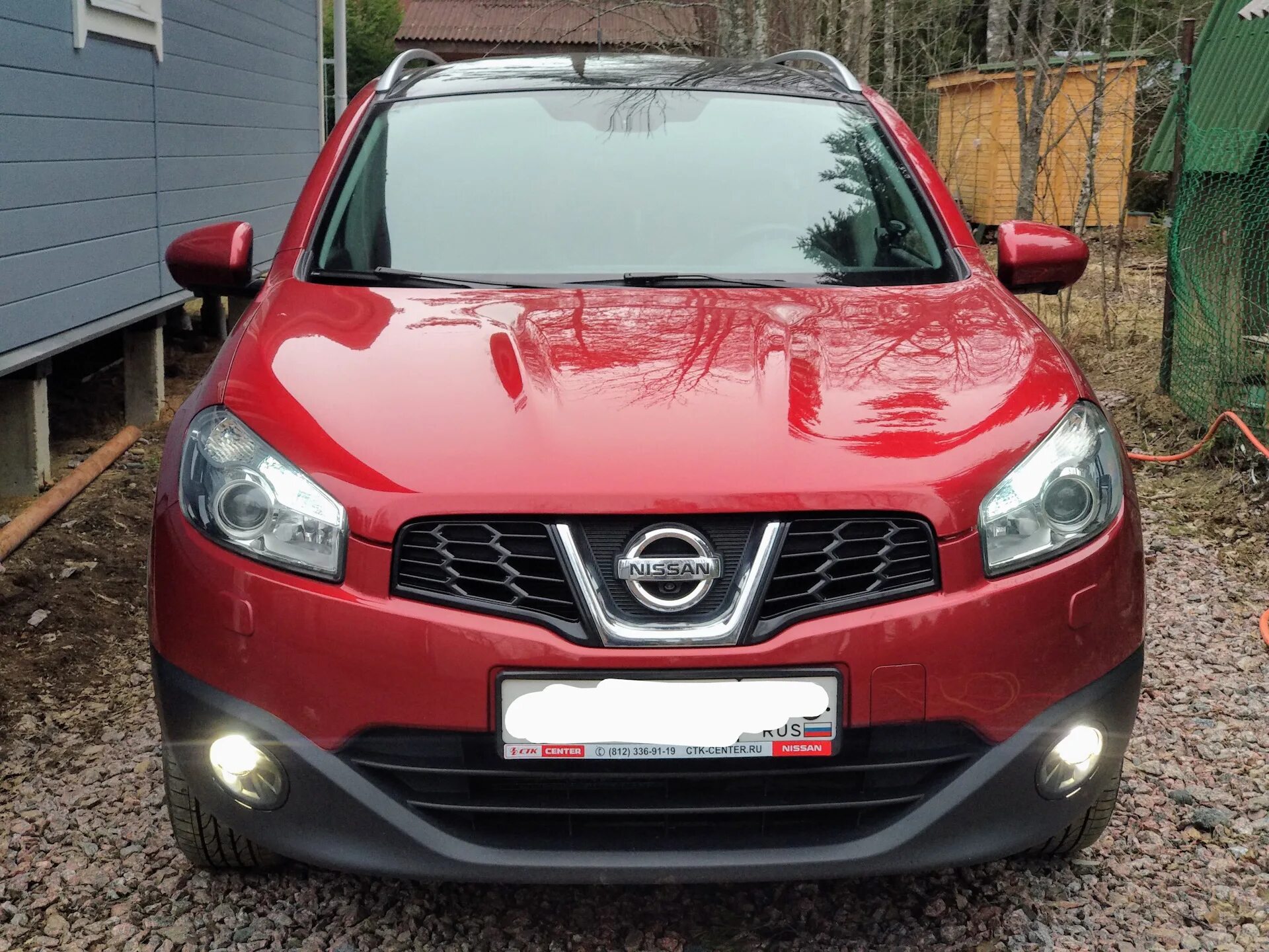 Ниссан кашкай j10 рестайлинг фото Установка LED ПТФ MTF Qashqai j10 - Nissan Qashqai (1G), 2 л, 2007 года аксессуа