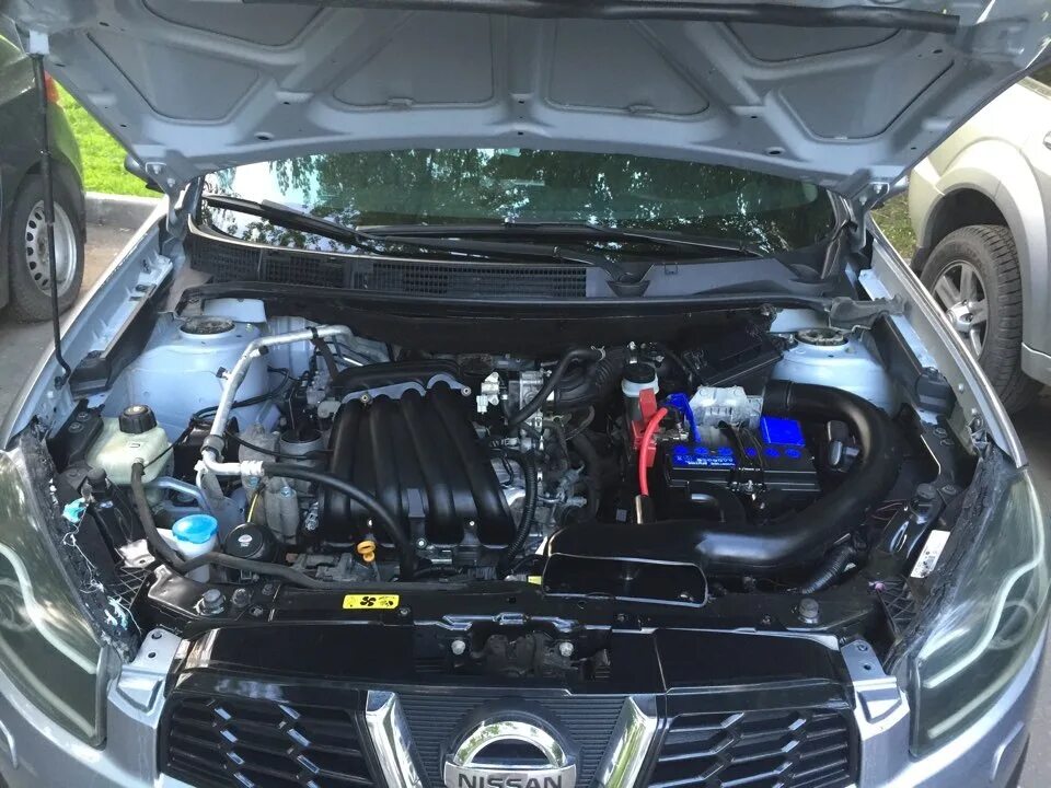 Ниссан кашкай подкапотное пространство фото Мойка и консервация подкапотного пространства - Nissan Qashqai (1G), 2 л, 2010 г