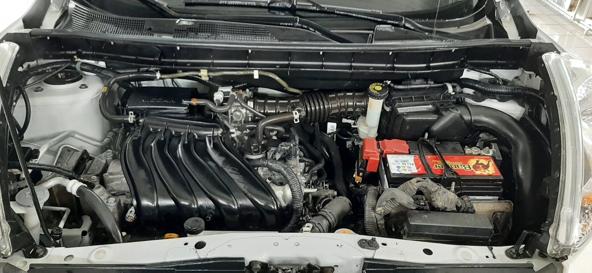 Ниссан кашкай подкапотное пространство фото Мойка подкапотного пространства - Nissan Juke (1G), 1,6 л, 2013 года мойка DRIVE