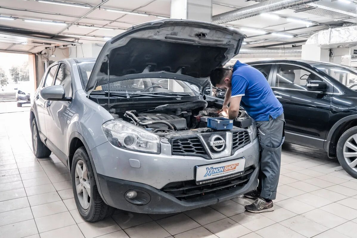 Ниссан кашкай ремонт своими руками Замена ламп на светодиодные в Ниссан Кашкай (Nissan Qashqai) - Установка КсенонШ