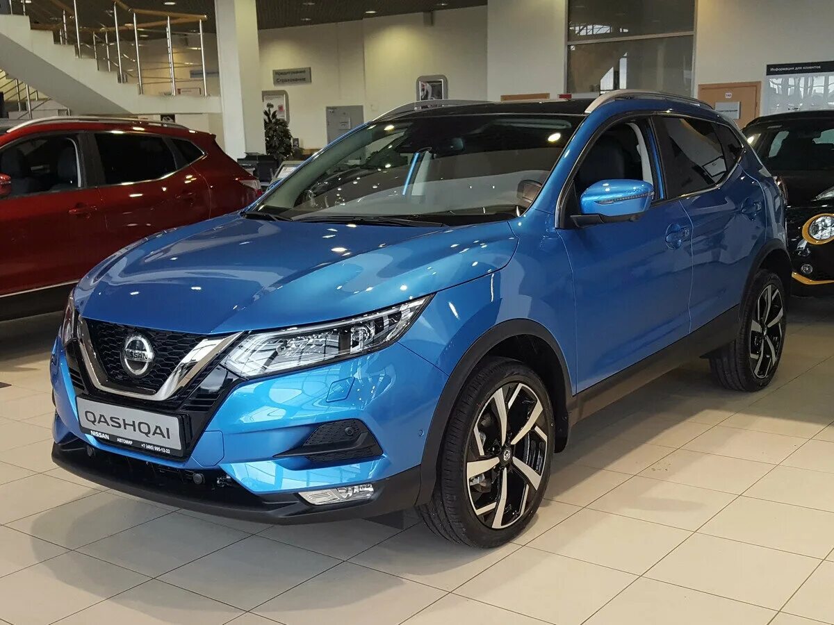 Ниссан кашкай синий фото Купить новый Nissan Qashqai II Рестайлинг 2.0 CVT (144 л.с.) 4WD бензин вариатор