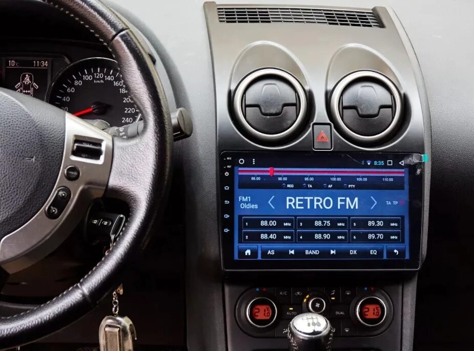 Ниссан кашкай торпеда фото Установка магнитолы, парктроника и камеры - Nissan Qashqai (1G), 1,6 л, 2011 год