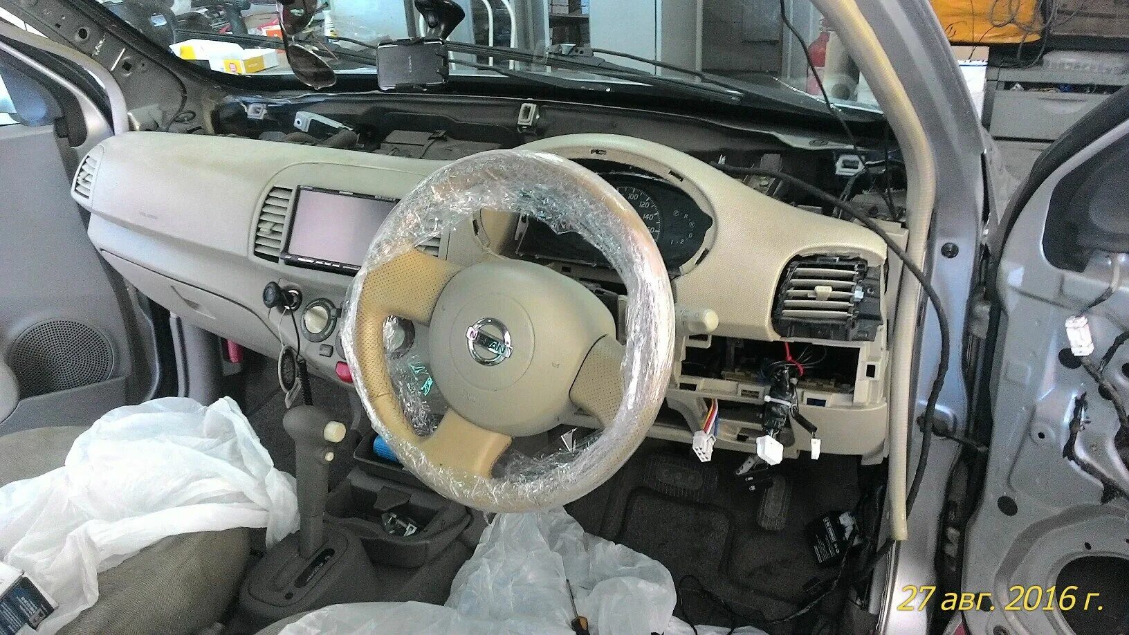 Ниссан куб точки подключения Установил сигнализацию - Nissan March (K12), 1,4 л, 2002 года электроника DRIVE2