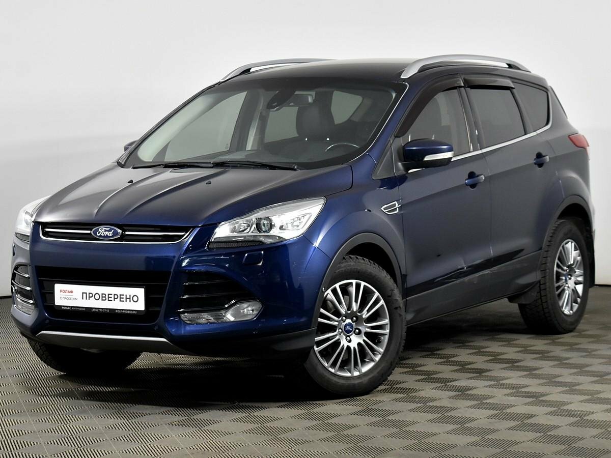 Ниссан куга фото цена Купить б/у Ford Kuga II 2.0d AMT (140 л.с.) 4WD дизель робот в Москве: синий Фор