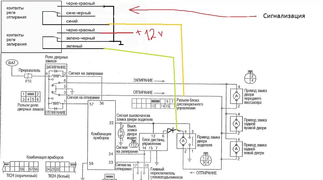 Ниссан либерти точки подключения сигнализации Подключение сигнализации к центральному замку. Ниссан Блюберд G10 - Nissan Blueb