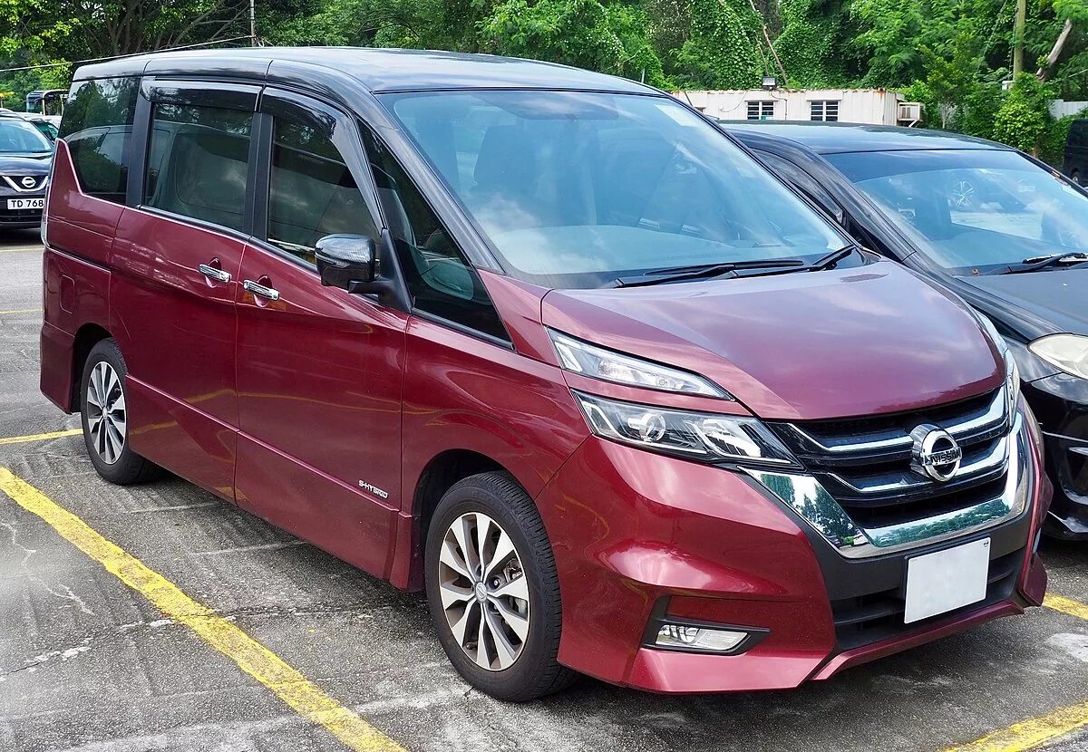 Ниссан минивены все марки фото Berkas:2018 Nissan Serena hybrid.jpg - Wikipedia bahasa Indonesia, ensiklopedia 