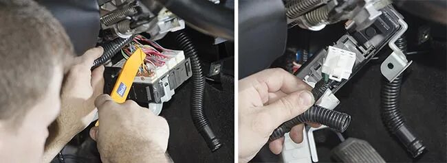 Ниссан мурано точки подключения Инструкция по установке сигнализации StarLine D94, карта монтажа сигнализации на