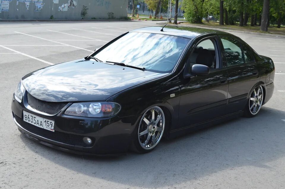 Ниссан n16 тюнинг 17хи 3D хром + nankang 165 / 45 / 17 - Nissan Almera II (N16), 1,5 л, 2005 года 