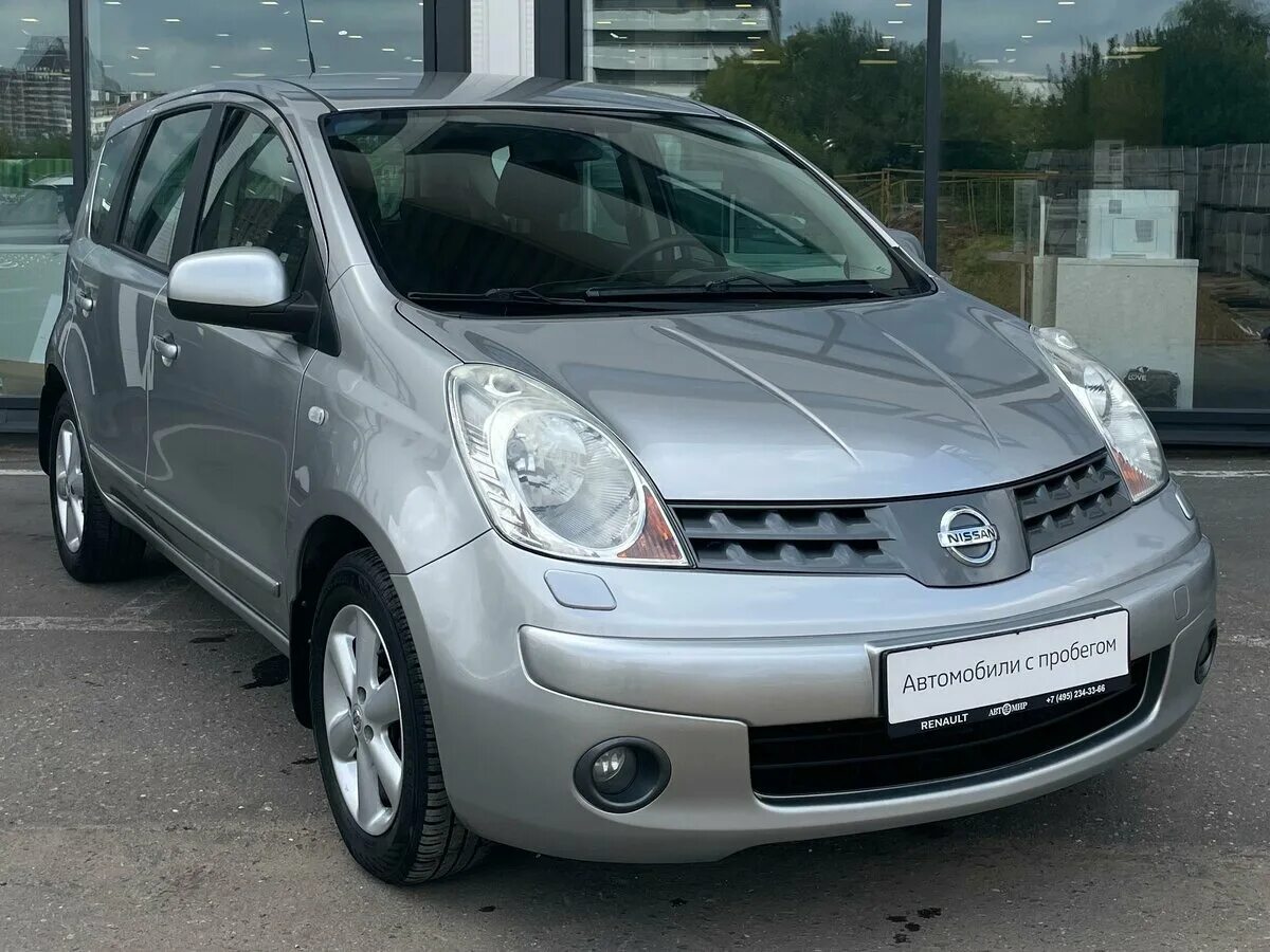 Ниссан ноте 2008 фото Купить б/у Nissan Note I 1.6 AT (110 л.с.) бензин автомат в Москве: серебристый 