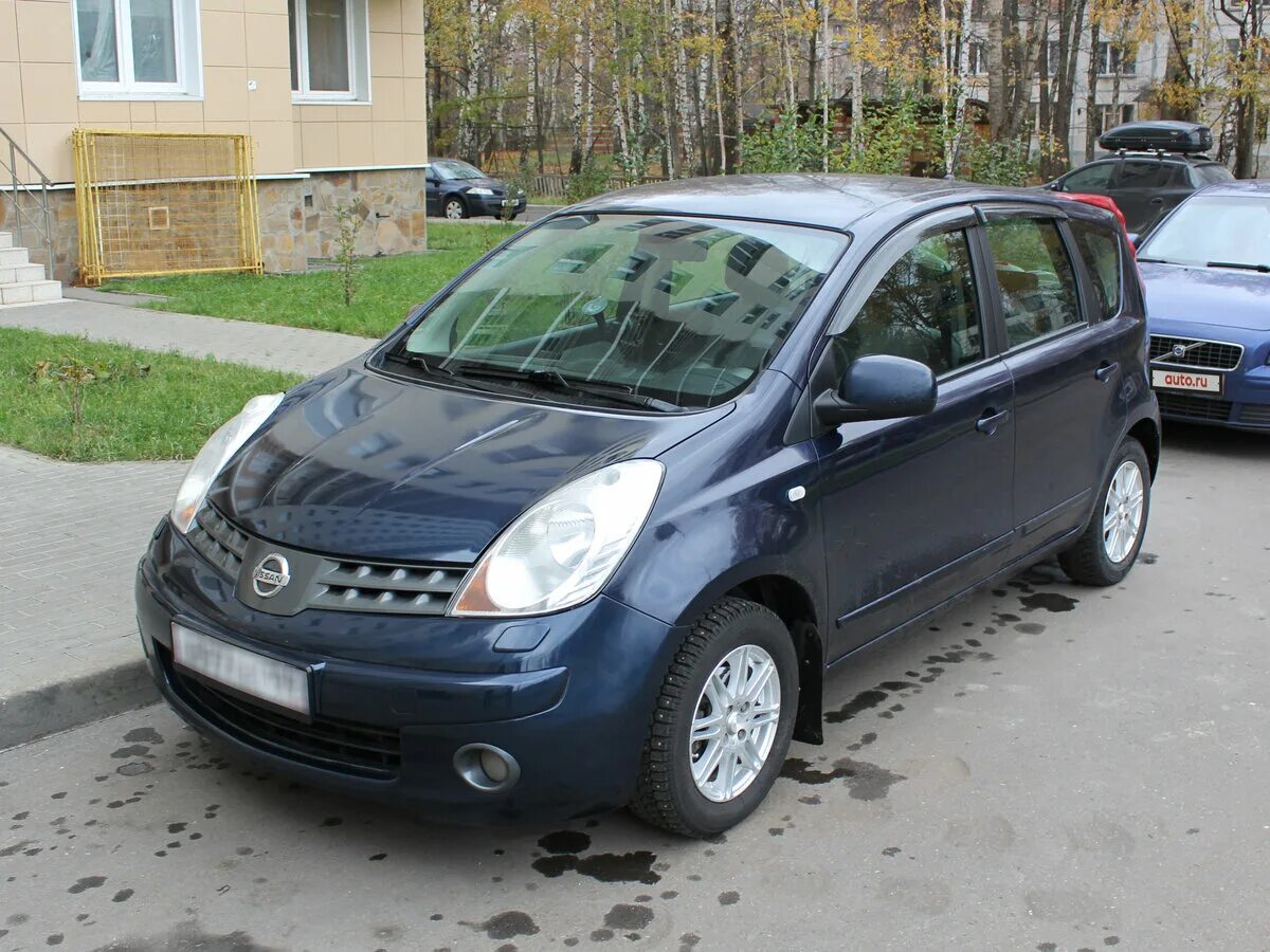 Ниссан ноут 2007 фото Купить б/у Nissan Note I 1.6 AT (110 л.с.) бензин автомат в Москве: синий Ниссан