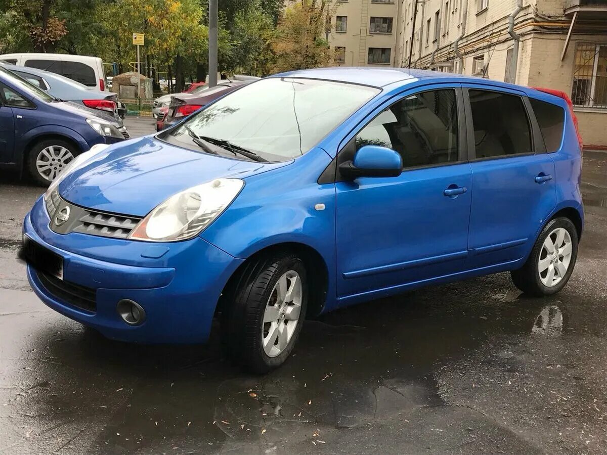 Ниссан ноут 2007 фото Купить б/у Nissan Note I 1.6 AT (110 л.с.) бензин автомат в Москве: синий Ниссан