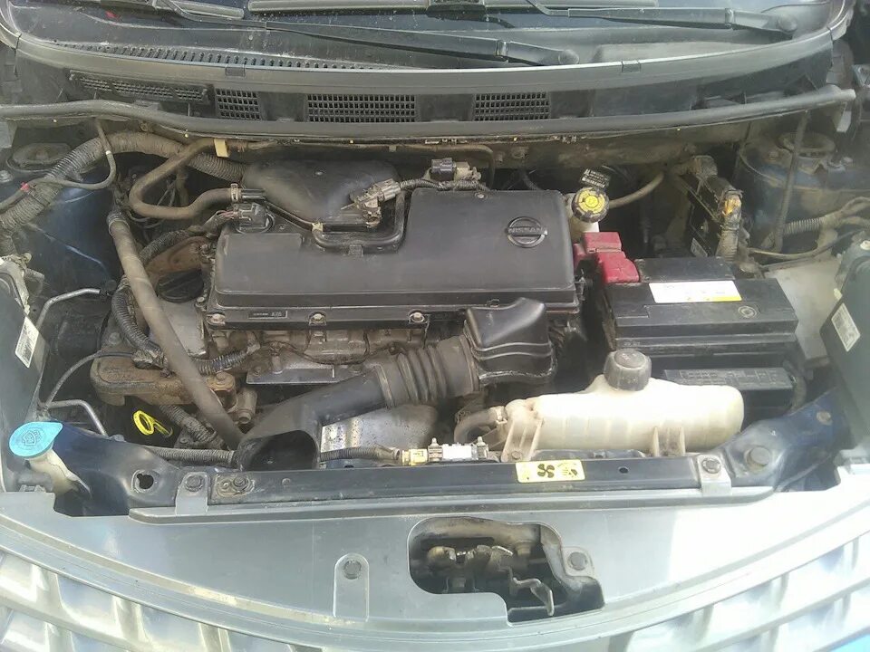 Ниссан ноут фото под капотом Полоскание Енота! - Nissan Note (1G), 1,4 л, 2007 года мойка DRIVE2