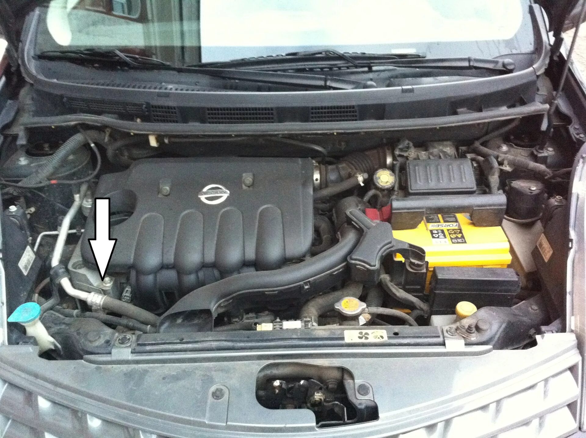 Ниссан ноут фото под капотом Свист приводного ремня - Nissan Note (1G), 1,6 л, 2007 года другое DRIVE2