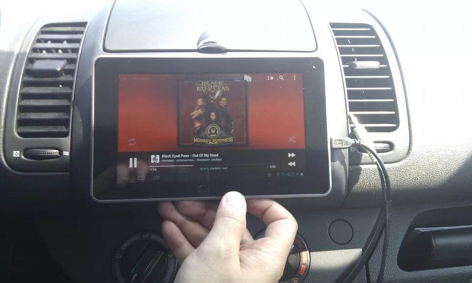 Ниссан ноут магнитола андроид подключение Планшет на место 1 DIN магнитолы - Nissan Note (1G), 1,4 л, 2012 года автозвук D