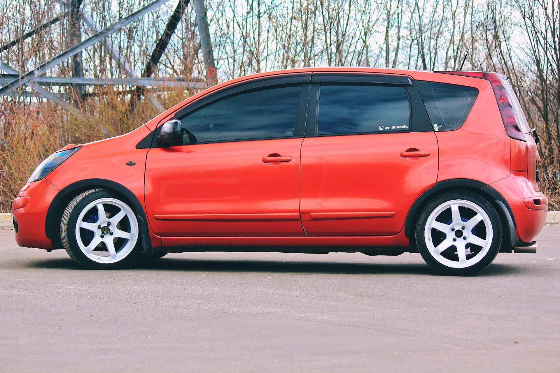 Ниссан ноут на 16 дисках фото Eibach pro-kit -30 - Nissan Note (1G), 1,6 л, 2007 года стайлинг DRIVE2