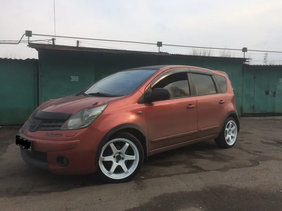Ниссан ноут на 16 дисках фото Volk Racing TE37 - Nissan Note (1G), 1,6 л, 2007 года колёсные диски DRIVE2