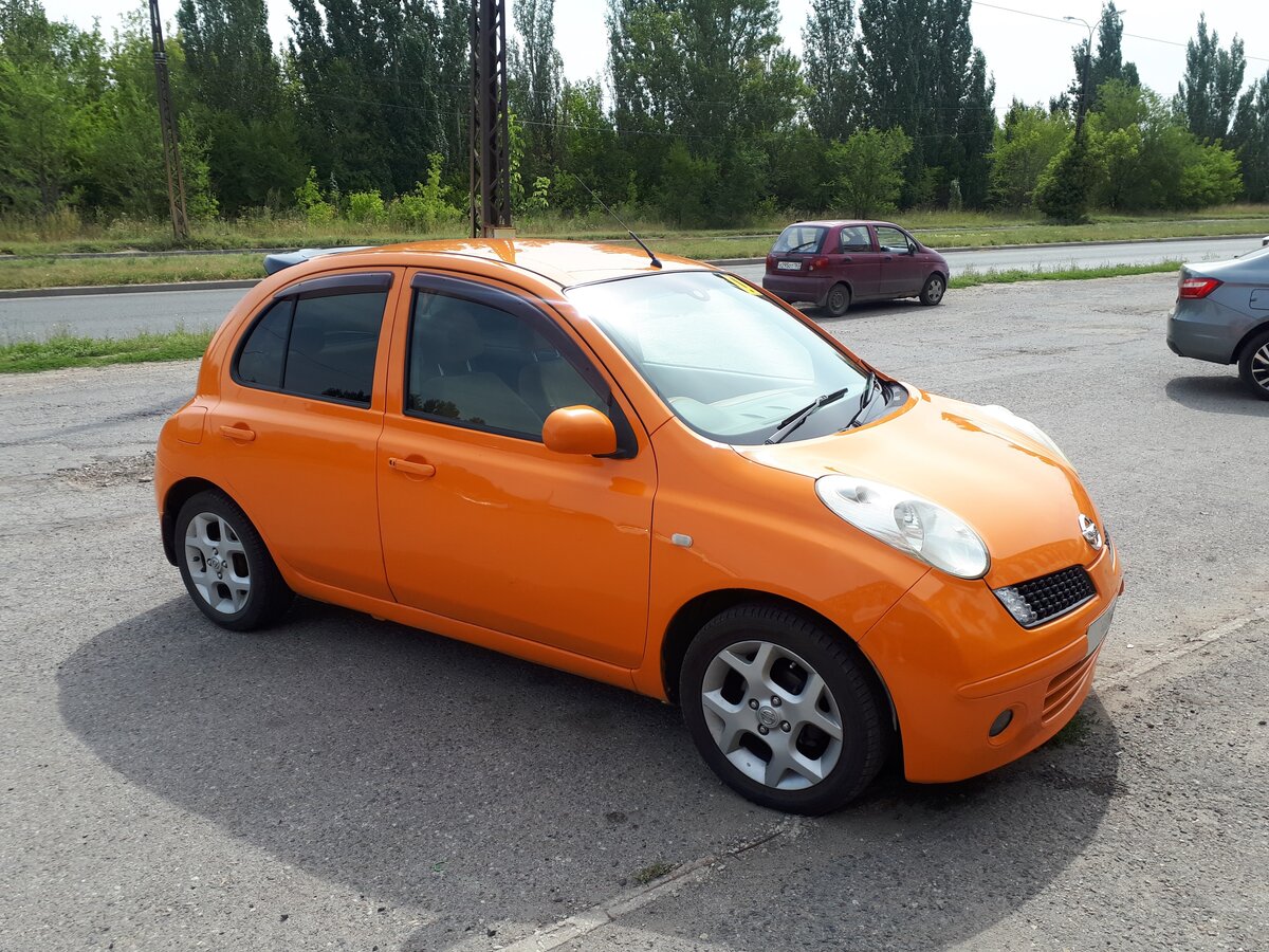 Ниссан оранжевый фото Купить б/у Nissan March III (K12) 1.2 AT (90 л.с.) бензин автомат в Тольятти: ор