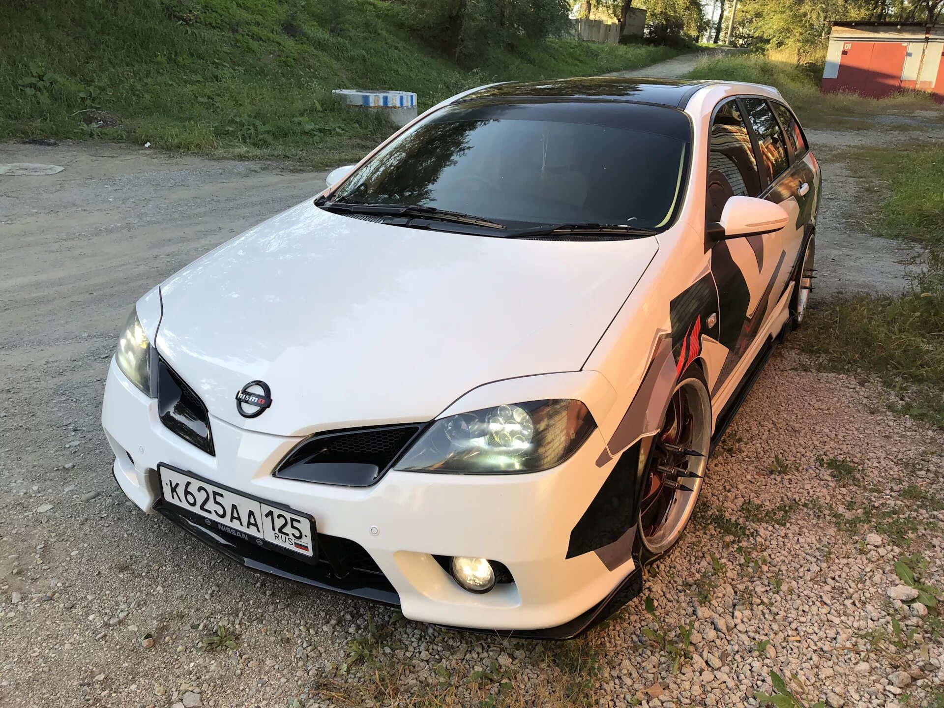 Ниссан п 12 тюнинг Сплитера под nismo обвес - Nissan Primera Wagon (P12), 2,5 л, 2002 года тюнинг D