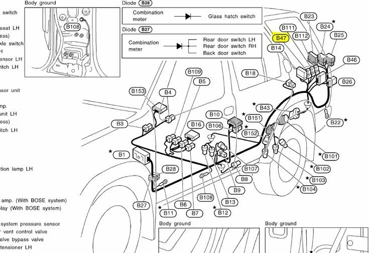 Ниссан патфайндер точки подключения Schematics for nissan pathfinder Nissan pathfinder, 2003 nissan pathfinder, Niss