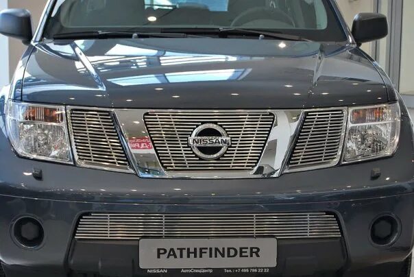 Ниссан патфайндер тюнинг решетка радиатора Тюнинговая решетка в бампер для Nissan Pathfinder тип Grille. Фотография из альб