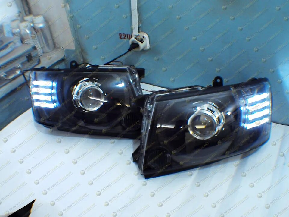 Ниссан патрол фара тюнинг Светодиодные фары Nissan Patrol GR Y61 05- - Ledstudio на DRIVE2