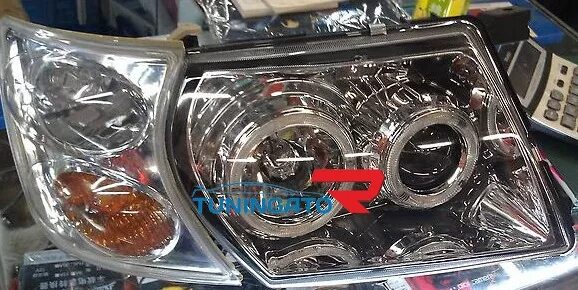 Ниссан патрол фара тюнинг Фары тюнинг хромированные для NISSAN SAFARI / PATROL Y61 (1997-2004) . Продажа т