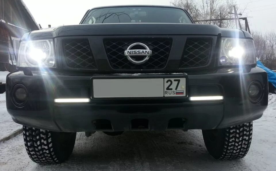 Ниссан патрол фара тюнинг Дневные ходовые огни MTF-Light LDL18C5K 5000K - Nissan Patrol GR II (Y61), 3 л, 