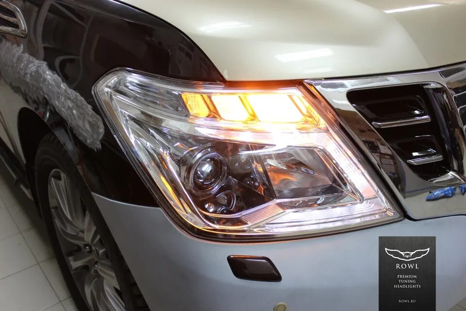 Ниссан патрол фара тюнинг Nissan Patrol (Y62) Комплексный тюнинг оптики - Студия Авто Света Rowl на DRIVE2