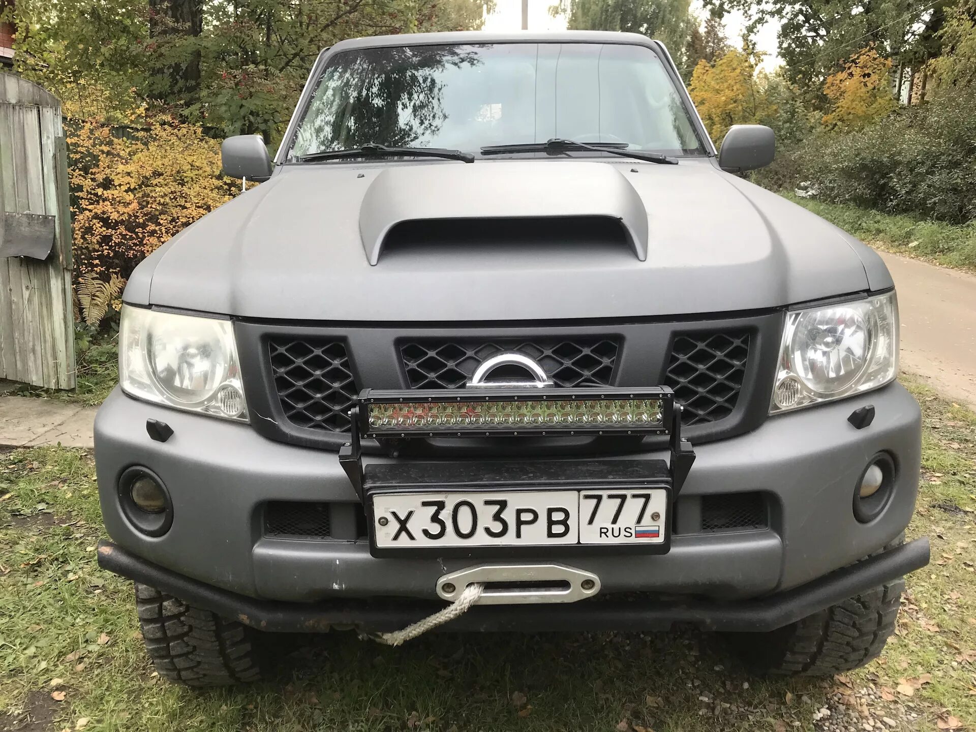 Ниссан патрол y61 тюнинг фото Балка на бампер и доп.блок реле и предов - Nissan Patrol (Y61), 4,2 л, 2005 года