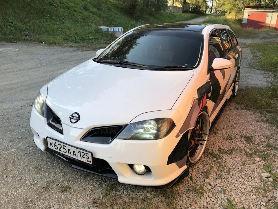 Ниссан примера тюнинг Сплитера под nismo обвес - Nissan Primera Wagon (P12), 2,5 л, 2002 года тюнинг D