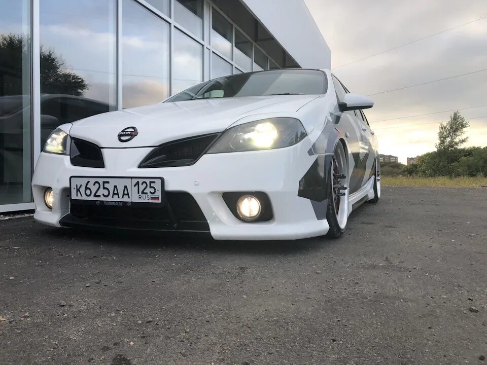 Ниссан примера тюнинг бампера Продам пневмоподвеску(продано) - Nissan Primera Wagon (P12), 2,5 л, 2002 года тю